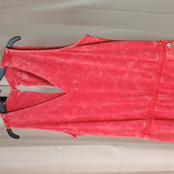 Jumpsuit 22/24 Lane Bryant Romper Livi Crop Pant French Terry Coral Tie Dye NWT - Picture 6 of 6